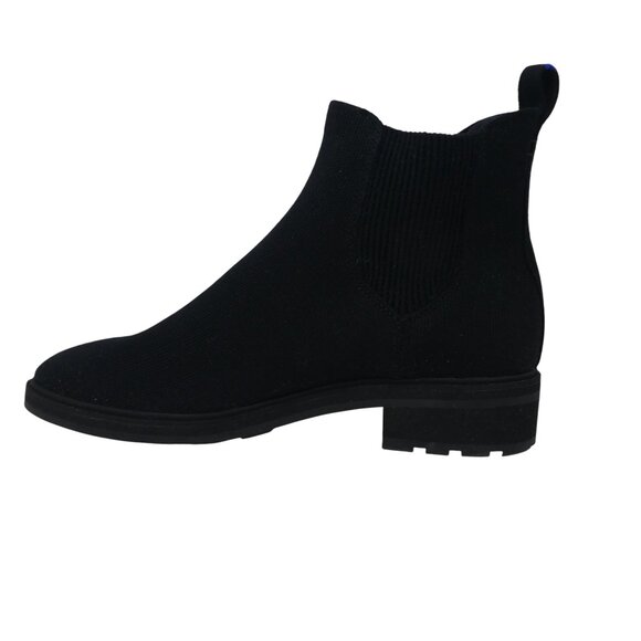 Rothys The Lug Black Knit Wool Blend Water Resistant Chelsea Boots Womens 12 - Picture 3 of 14